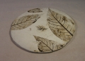 ceramiczna podstawka z liściem